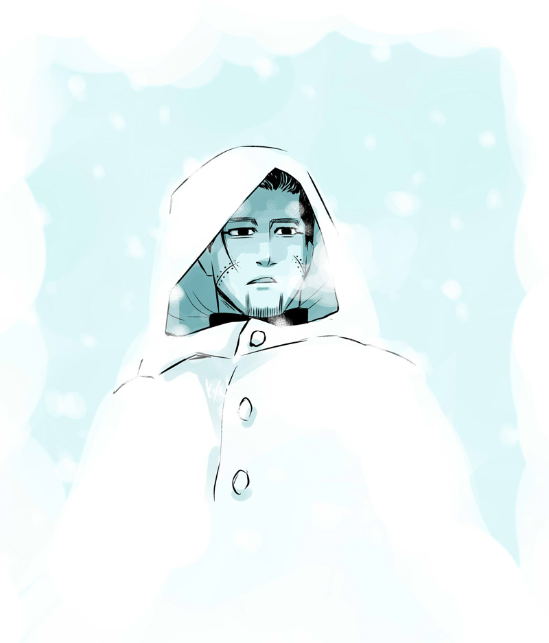 今夜は積もりそうだな