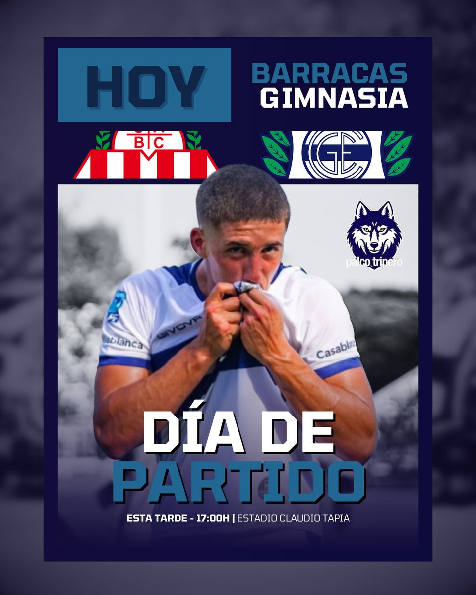 #GELP 🐺 ¡𝘿𝙄𝘼 𝘿𝙀 𝙋𝘼𝙍𝙏𝙄𝘿𝙊!

Gimnasia visita a Barracas desde las 17:30H, por la 3ª fecha del Apertura.

#DaleLobo