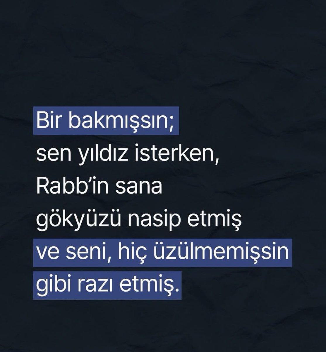 Çok sakinleştirici bir söz.