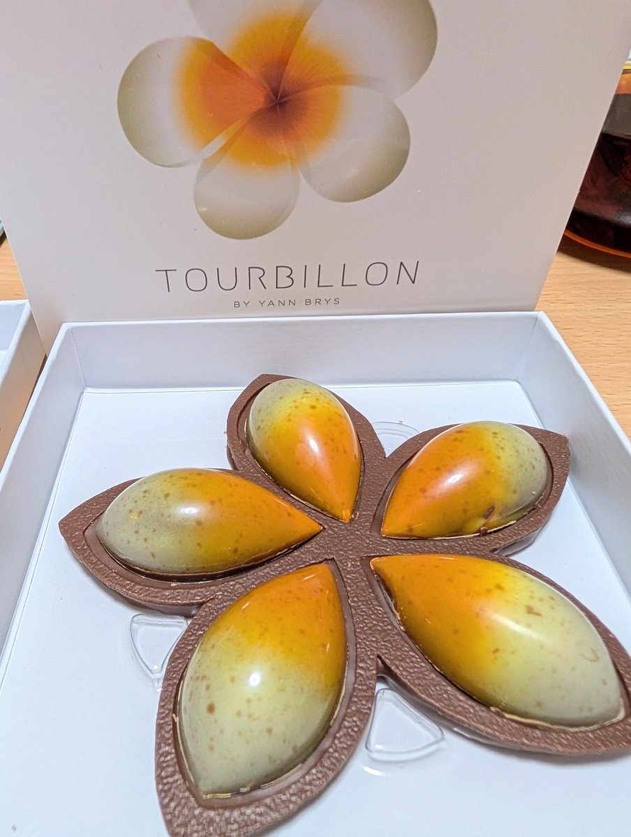 トゥルビヨンバイヤンブリス
ボワットフルールドティアレ
一口でパッションココを楽しめて、別々に食べるとよりパッションの酸味とココナッツ感を味わえる。ヤンブリスさんのフルーツ使い好き😊