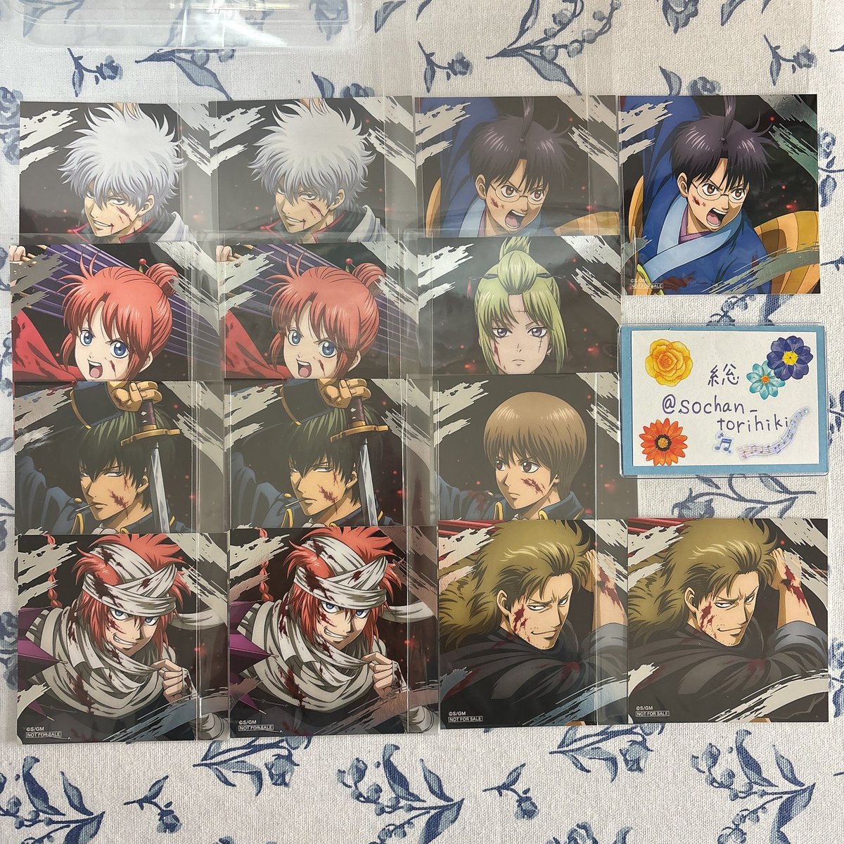 交換】銀魂 アニメイトフェア 特典 箔押しスクエアカード 吉原大炎上