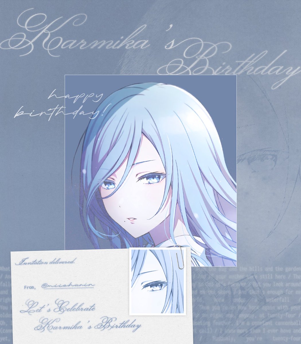 | Reposts are much appreciated!

📂☘️ / New document created: Karmika's Birthday!
— A Special Giveaway sponsored by kak Karmika, <a href="/miichurin/">♡</a>

Rules as attached on ALT🤍

t. #ZonaUang #ZonaBA