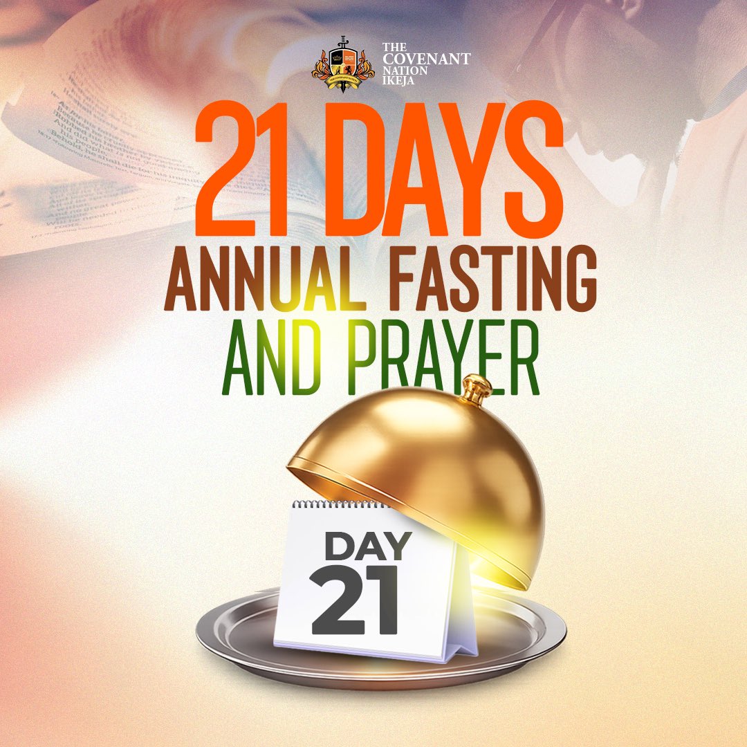 It’s Day 21 and the last day of our 21 Days fast.

Thank God for seeing us through and for His faithfulness. 

#TCNIkeja #TCNIkejaCentre #FastingAndPrayer