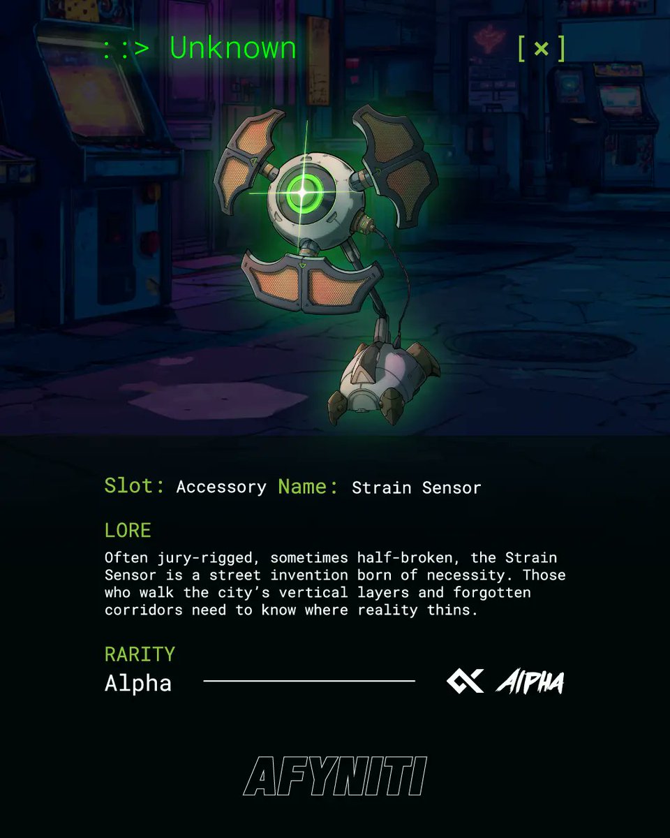 Claimed Strain Sensor in the <a href="/Afyniti_/">Afyniti</a> Alpha.

🔒 Hard cap: 500 only
🧪 Alpha state
👀 Not even an NFT yet

This feels like getting in before anyone knows what it is.

You can join us here → t.me/afyniti