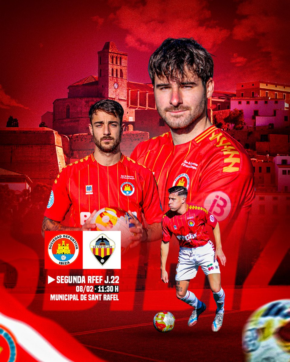 sdibizaip's tweet photo. 🔴⚪️ 𝗗𝗜́𝗔 𝗗𝗘 𝗣𝗔𝗥𝗧𝗜𝗗𝗢 🔴⚪️

Hoy jugamos en casa 🏟️
🆚 Castellón B
🕦 11:30h

Necesitamos vuestro apoyo desde el primer minuto 🙌
¡Os esperamos en la grada! https://t.co/mLLxND9xsH