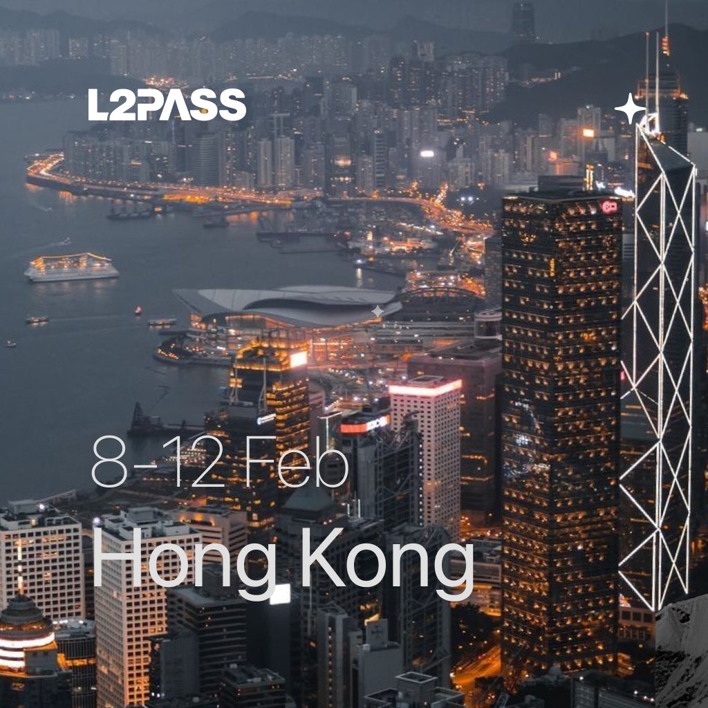 L2Pass team will be in Hong Kong from Feb 8 to Feb 12

If you are around and would like to connect, feel free to DM