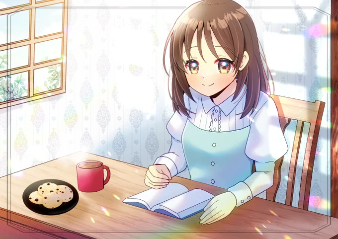 クライアントさんのOC、千遥さんを描かせて頂きました! たまにはゆっくり読書するのも良いですよね Skebリクエスト有難うございました! #Skeb募集中 #Skeb