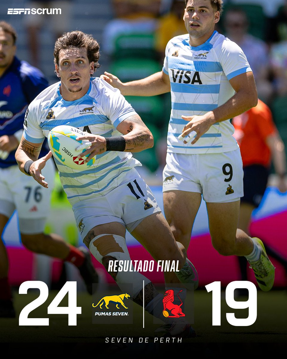 🤯 ¡QUÉ PARTIDAZO!

🇦🇷🆚🇪🇸 En un encuentro de ida y vuelta, #LosPumas7s superaron a España por 24-19 en tiempo cumplido gracias a una tremenda jugada de Lucho González.

🏉 Moneta, Grazziano,  De Haro y González los tries.

Con este resultado, el conjunto argentino se queda con