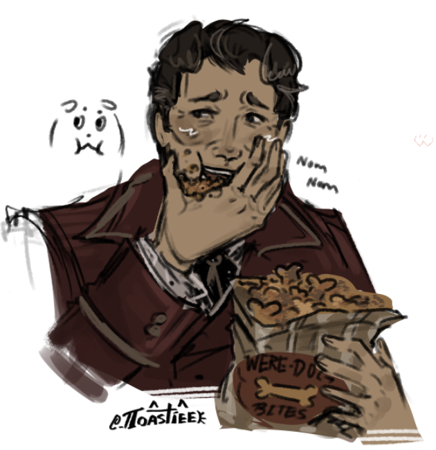 _Toastieee's tweet photo. magma doodles with friends !! ft. swag's oc Maxine and paul being a gluttonous chud 🐶🦴

#deadlock #ocs https://t.co/IIjyMQ3Krq