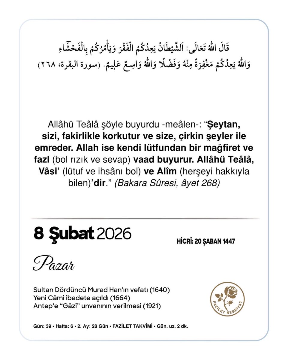 fazilet_takvim's tweet photo. https://t.co/98oRAiHVMC