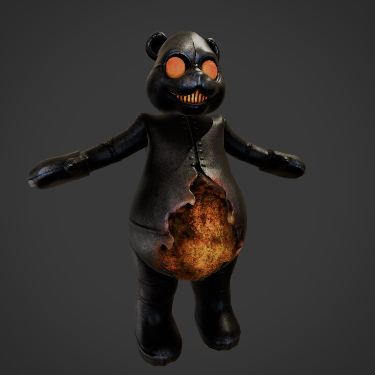 TheorysAnd's tweet photo. Finished my custom OC skin for Mama Bear “Furnace.” textures and bakes were done from scratch! #darkdeception #fanart #NoAI @DarkDeceptionDD #gamedev https://t.co/4IkBTkvbmg