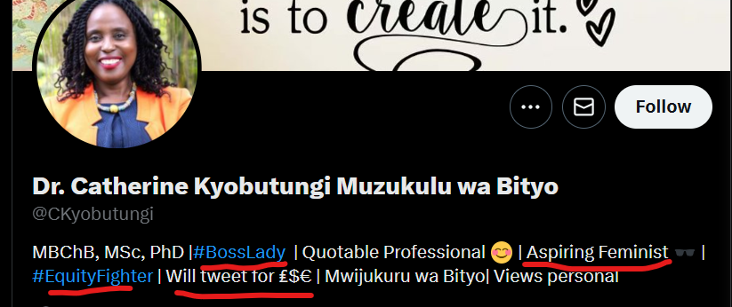AtiteSnr's tweet photo. @CKyobutungi Never ever, man or woman, listen to a woman's opinion on the matter of men if she calls herself "Bosslady" or a "Feminist".
Already the foundation of her #human #intelligence #is #flawed, biased and has nothing to do with men.
She hates seeing men in control of the environments https://t.co/48IguPAJQE