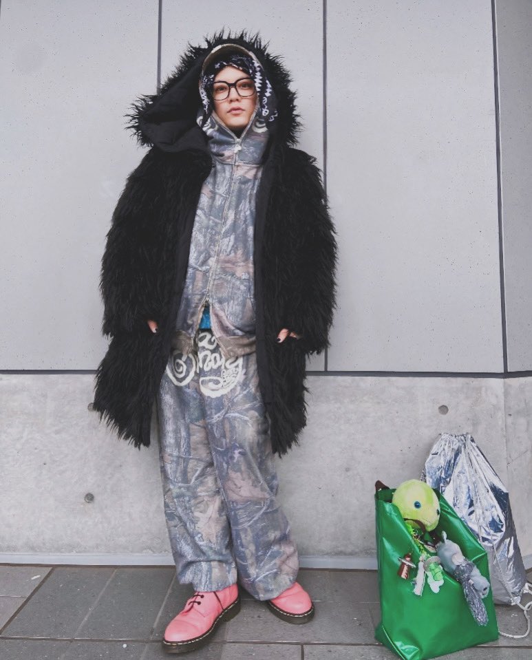 本日も全身XG produce Full Zip Camo Hoodieと Oversized Camo Sweat