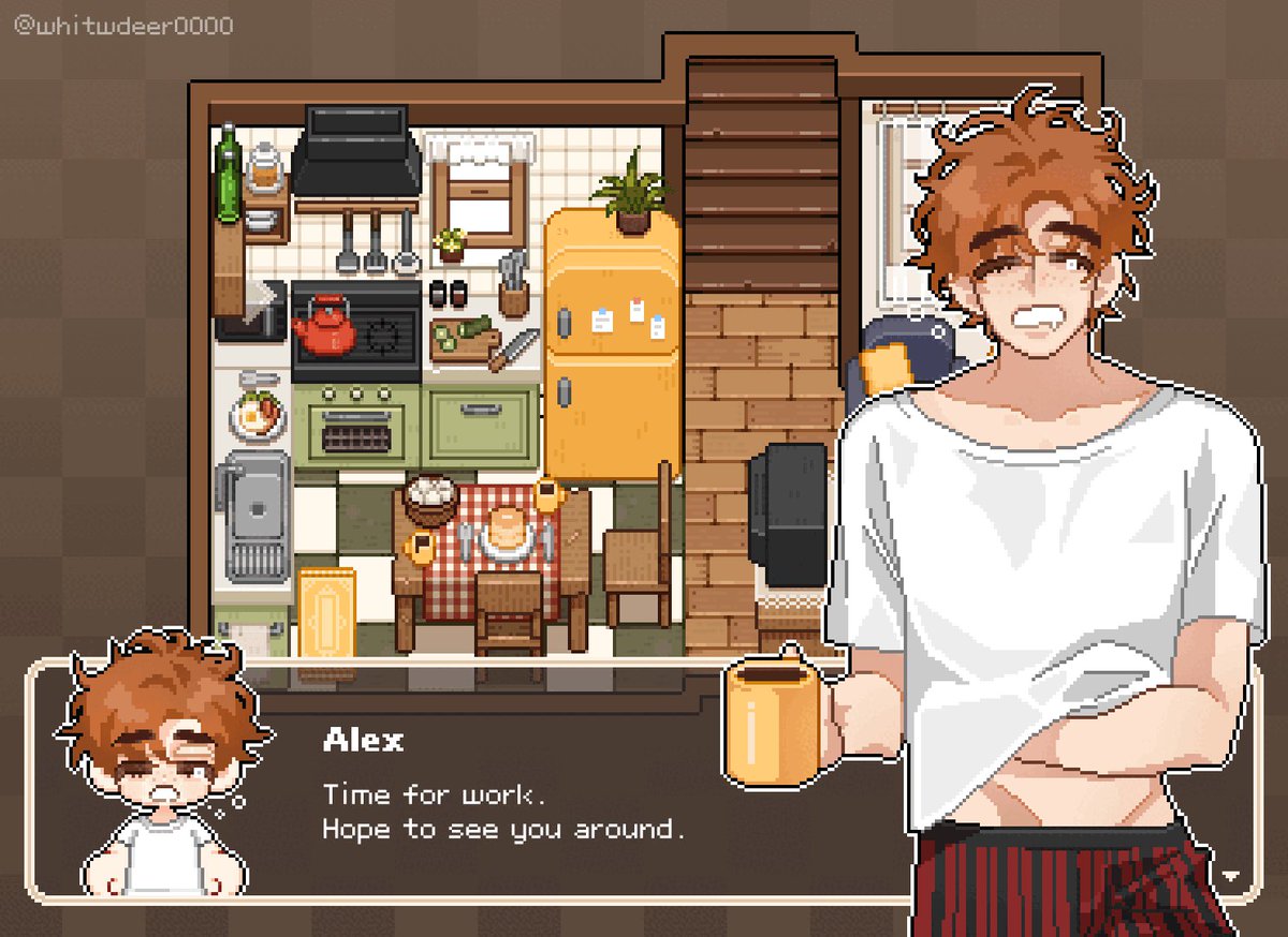 又畫ㄌAlex🏠

#dol #DegreesofLewdity #pixelart