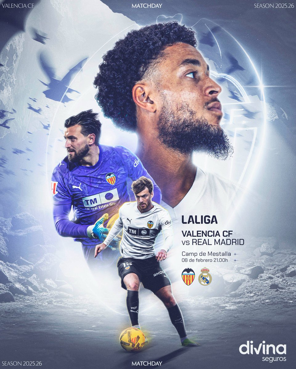 ⚽️ DÍA DE PARTIDO ⚽️

🆚 <a href="/realmadrid/">Real Madrid C.F.</a> 
🏟️ Camp de Mestalla
⏰ 21:00 horas
💻 valenciacf.com/vcf-media-radio
📻 92.6 FM (Valencia)
📝 Previa: valenciacf.com/previa-valenci…
🎟️ Entradas: valenciacf.com/entradas

#ValenciaRealMadrid
#ADNVCF