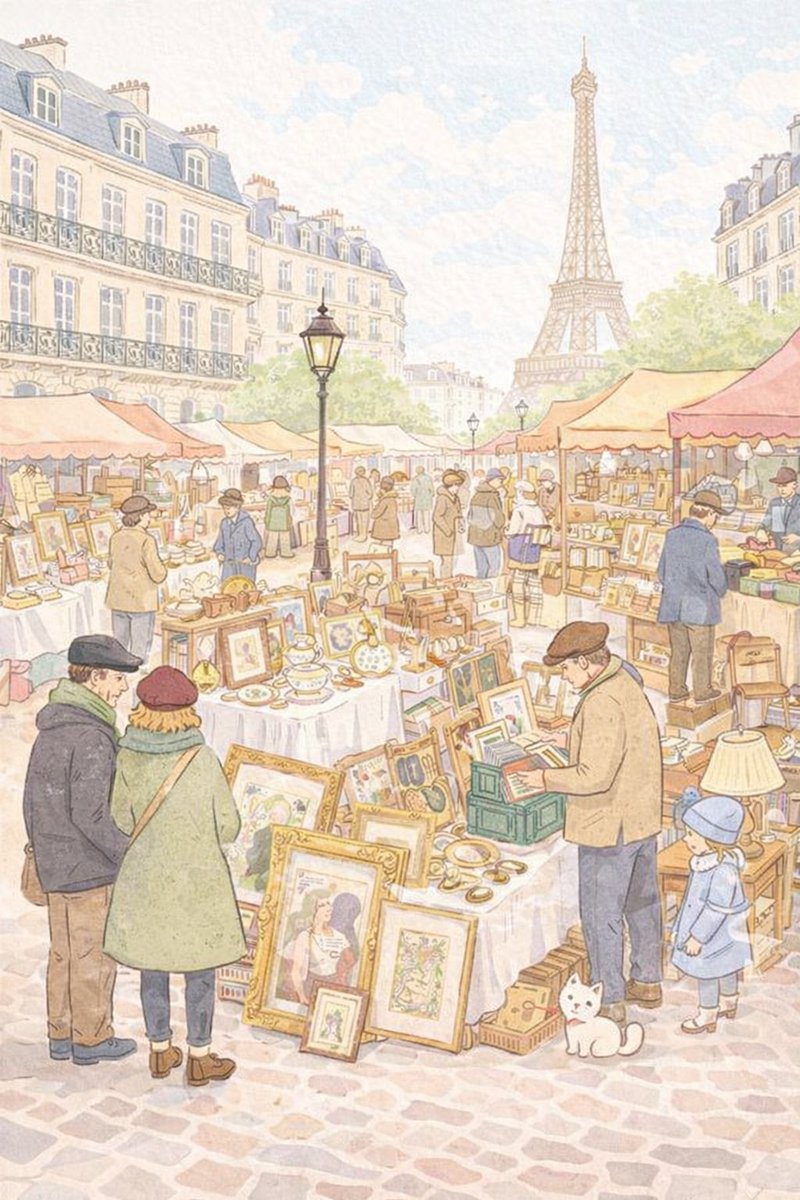 ブロカントや蚤の市で見つかる小さな雑貨やお皿って、それぞれに物語が