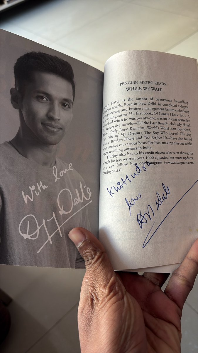 khitindra's tweet photo. Finished my 1st Book of 2026 .. @durjoydatta , *While we wait* - a soothing story about overcoming grief .. also met Sir earlier this year in Kolkata Book Festival .. #BookRecommendation https://t.co/bUJ9ViomJ1