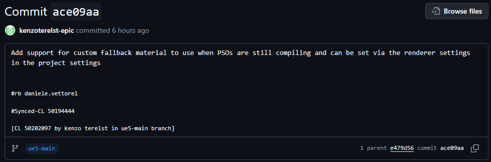 cuannski's tweet image. It’s now possible to use custom material as PSO fallbacks during PSO compilations

we requested this at Unreal Fest Stockholm - great to see it available this will help our foliage-heavy game use more neutral fallbacks.github.com/EpicGames/Unre…
