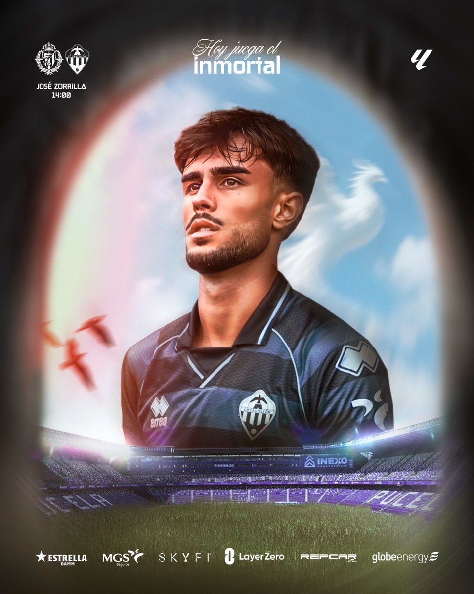 ⚽ HOY JUEGA EL INMORTAL ⚽ 

🤍🖤 QUEREMOS LA PRIMERA VICTORIA DEL AÑO FUERA DE CASA 🤍🖤 

🆚 <a href="/realvalladolid/">Real Valladolid C.F.</a>  
🏟 José Zorrilla
🗓 8 de febrero 
⌚ 14:00 h 

#RealValladolidCastellón 
#PPO👂