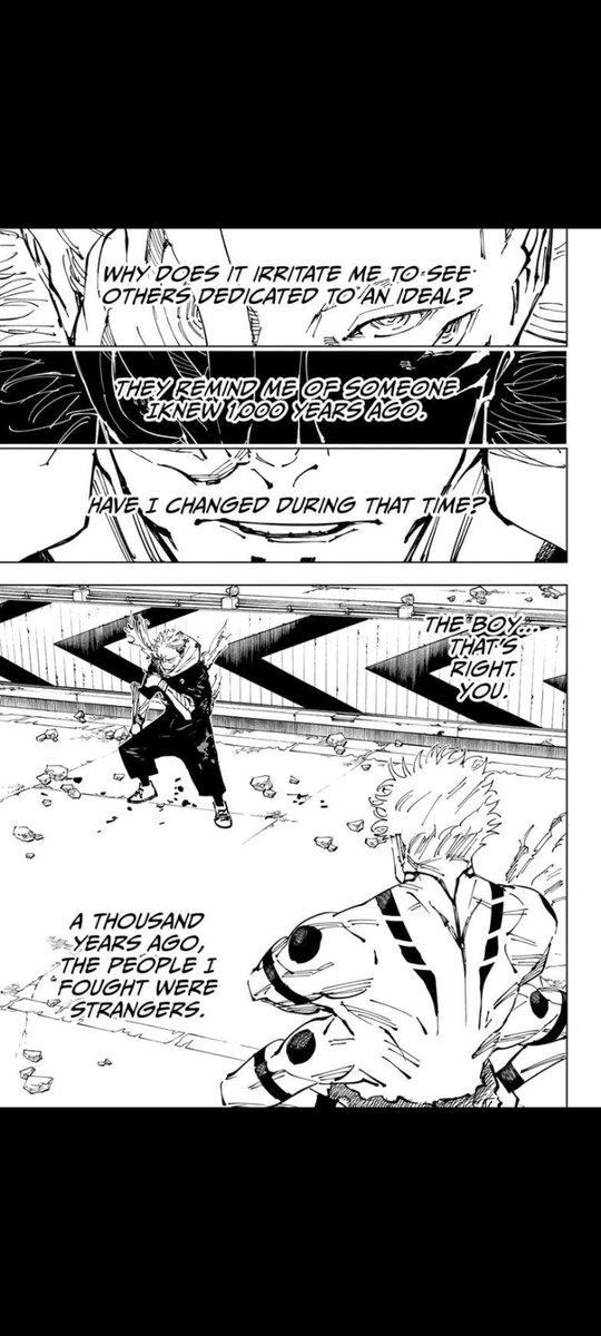 Sukuna dans le manga a souvent dit que que yuji le faisait pensé a qlq d'avant stp gegeer heian arc fbb
