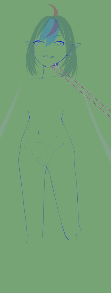 下書きの時にわからないところ端折って後に回すからクライベイビーサクラみたいな絵の描き方になる 