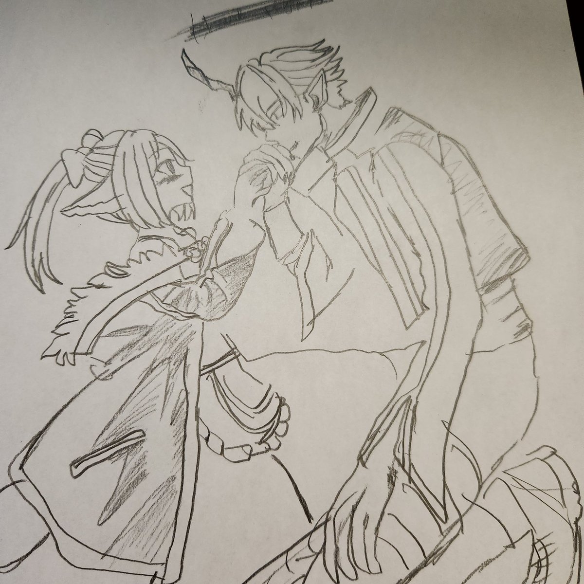 First artworks of the new years a ship my friend loves. Perfumer x flamebringer 
Gotta get out of my artist slump somehow so this is a start 
#Arknights