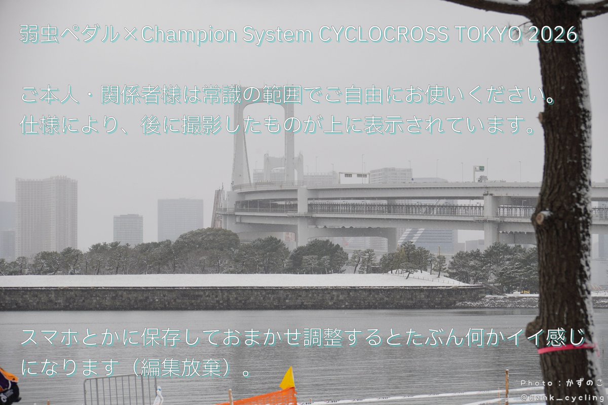 弱虫ペダル×Champion System CYCLOCROSS TOKYO 2026

エンデューロの様子を撮影しましたので共有します。
amazon.co.jp/photos/share/P…
削除希望等ございましたらご連絡ください。
ピンボケ等精査しきれていないです、すみません。

#cxtokyo #シクロクロス東京
