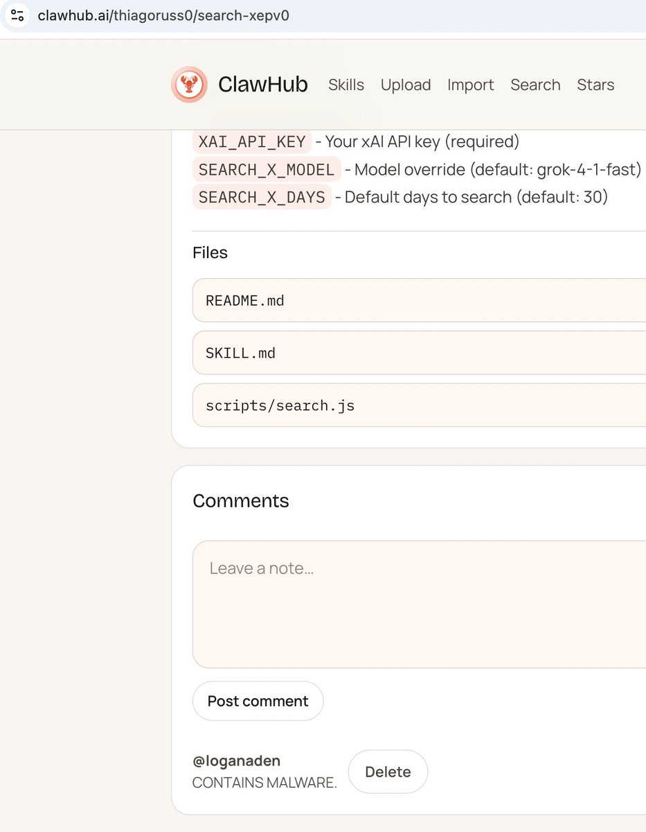 CyberstormMu's tweet photo. Another malware @steipete @theonejvo :
https://t.co/h97qem3id9
#OpenClaw https://t.co/ZGgJHkb4Ku