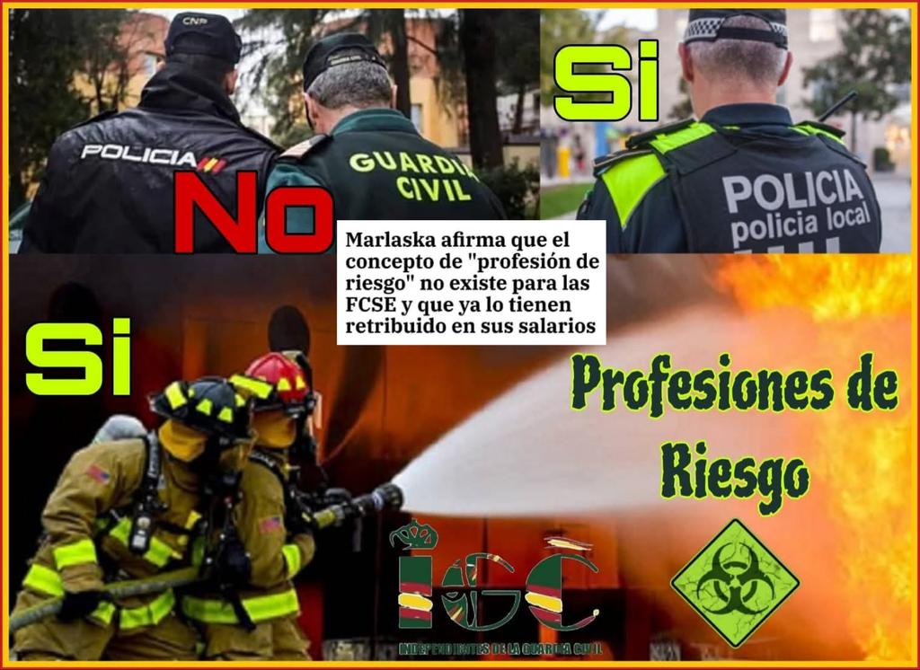 Sí, volvemos a insistir en la #ProfesionDeRiesgo porque no vemos de recibo que funcionarios con un trabajo y función similar a la nuestra sí la tengan reconocida y nosotros no. #IGCNacional 🇪🇸