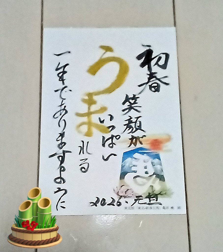 毎年好評な父からの年賀状を
今更ながら紹介します🎍🏣