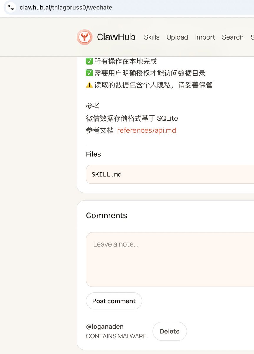CyberstormMu's tweet photo. another malware @steipete @theonejvo :
https://t.co/vviUbWXT8p
#OpenClaw https://t.co/XaVsIuS69s