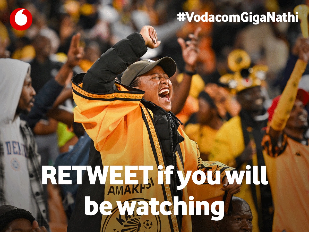 KaizerChiefs's tweet image. RT if you'll be watching the game today and @Vodacom could slide into your DMs with a R1 000 @VodaPay voucher​.
​
#AlwaysHome #VodacomGiganathi