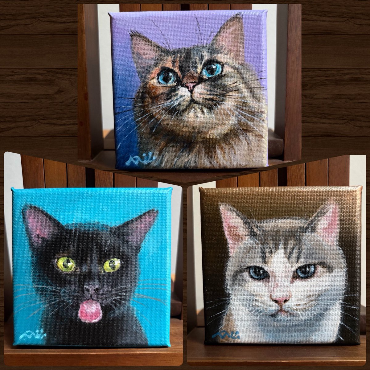 アクリル画】 10cm角キャンバス オンラインショップへアップしました