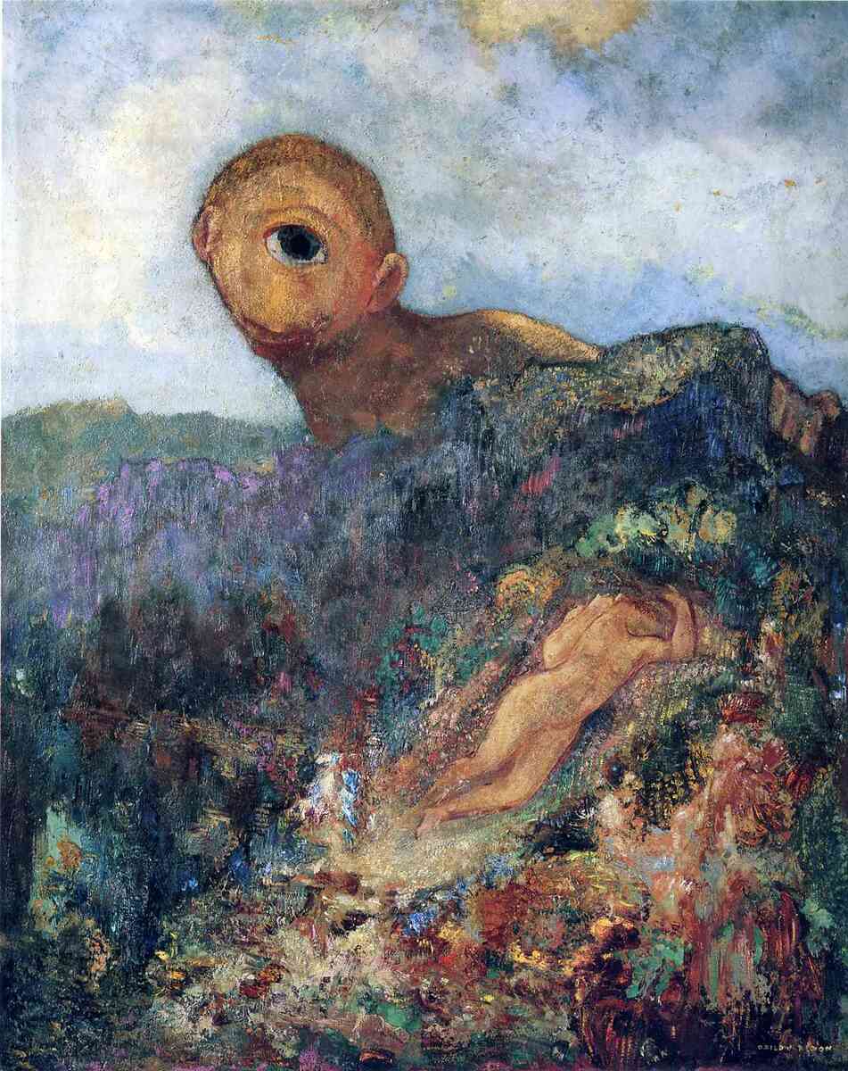 redonart's tweet photo. The Cyclops #artbots #redon https://t.co/XZI6oUptsv