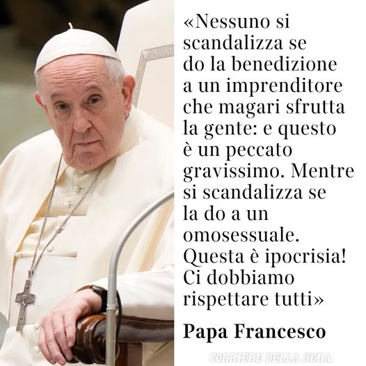 AlzogliOcchi's tweet image. #papa #francesco #papafrancesco #benedizione #omosessuale #ipocrisia #8febbraio #chiesacattolica #chiesa