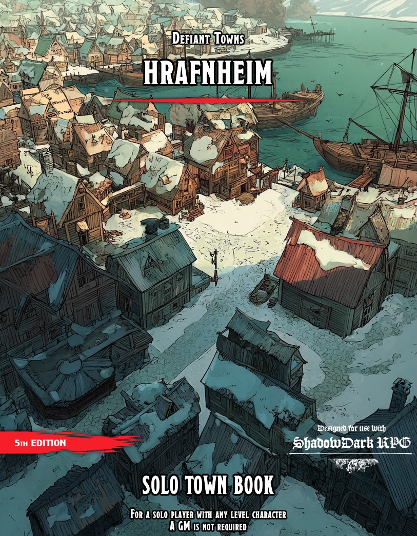 elfypunk's tweet photo. Three centuries of defiance. Hrafnheim stands as humanity's lifeline against the Torgoro hordes. Join factions, forge magical weapons, buy your own tower. A solo 5e/Shadowdark town with 14 locations &amp; crafting rules.
https://t.co/AFh5hIY60i https://t.co/PvCCrY5Fxu