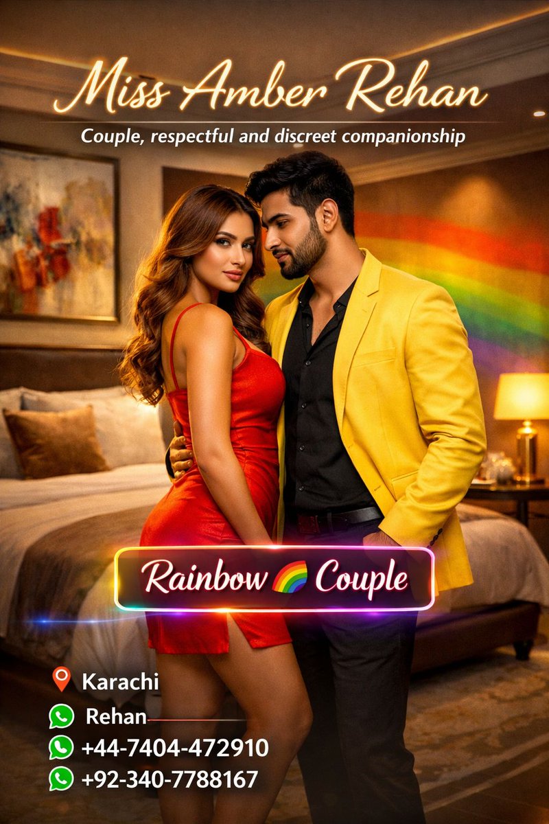 Available for single (one on one), FFM, Lesbian, FFMM, Cuckold, Bisex, roll play in Karachi 
#KarachiCouple #rainbowcouple #Karachi #Pakistan #missAmber #AmberRehan