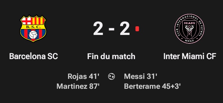 DONC LE BARÇA À JOUÉ CONTRE INTER MIAMI ??