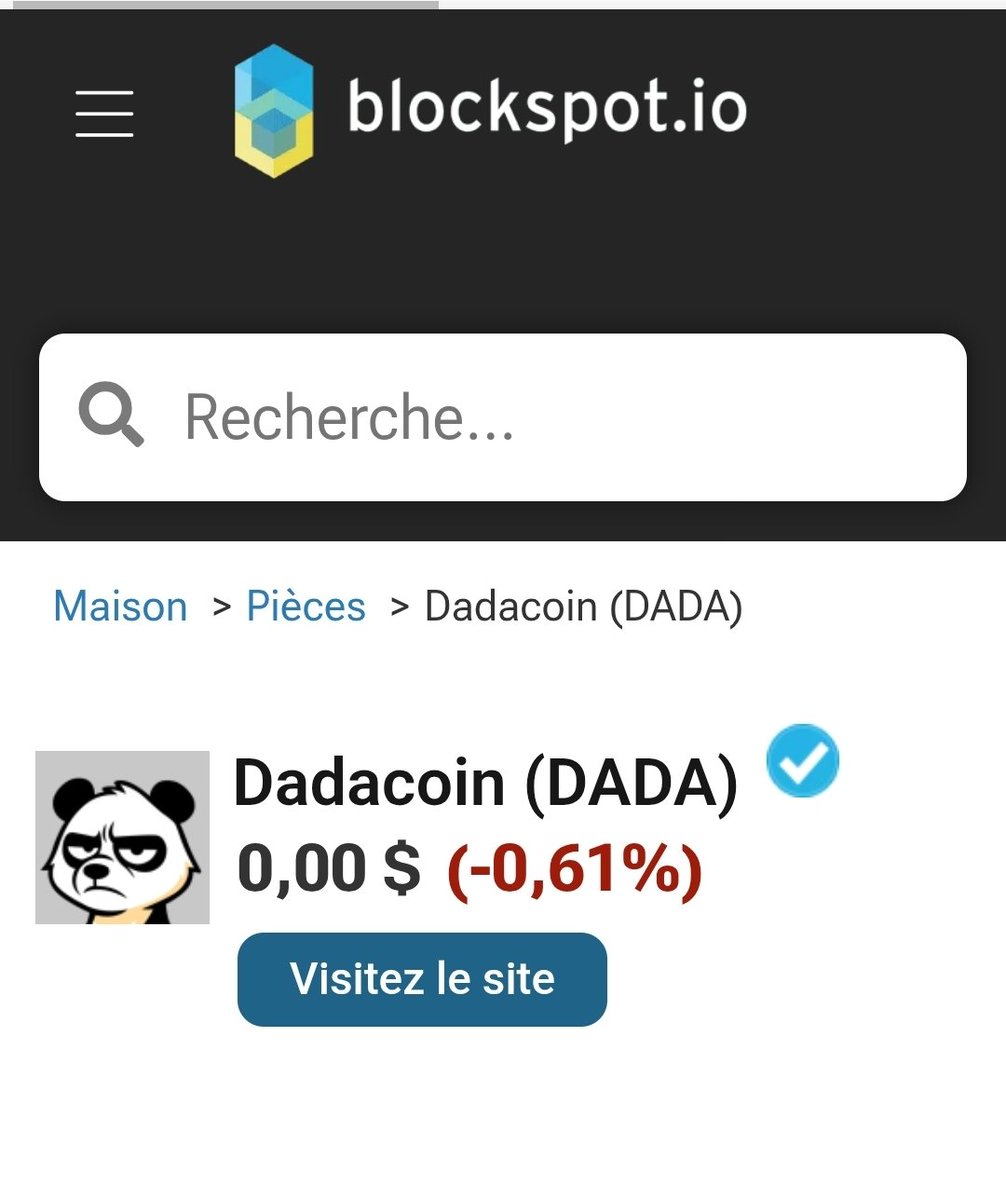 $DADA is now listed and verified on Blockspot ! 

blockspot.io/coin/dadacoin/