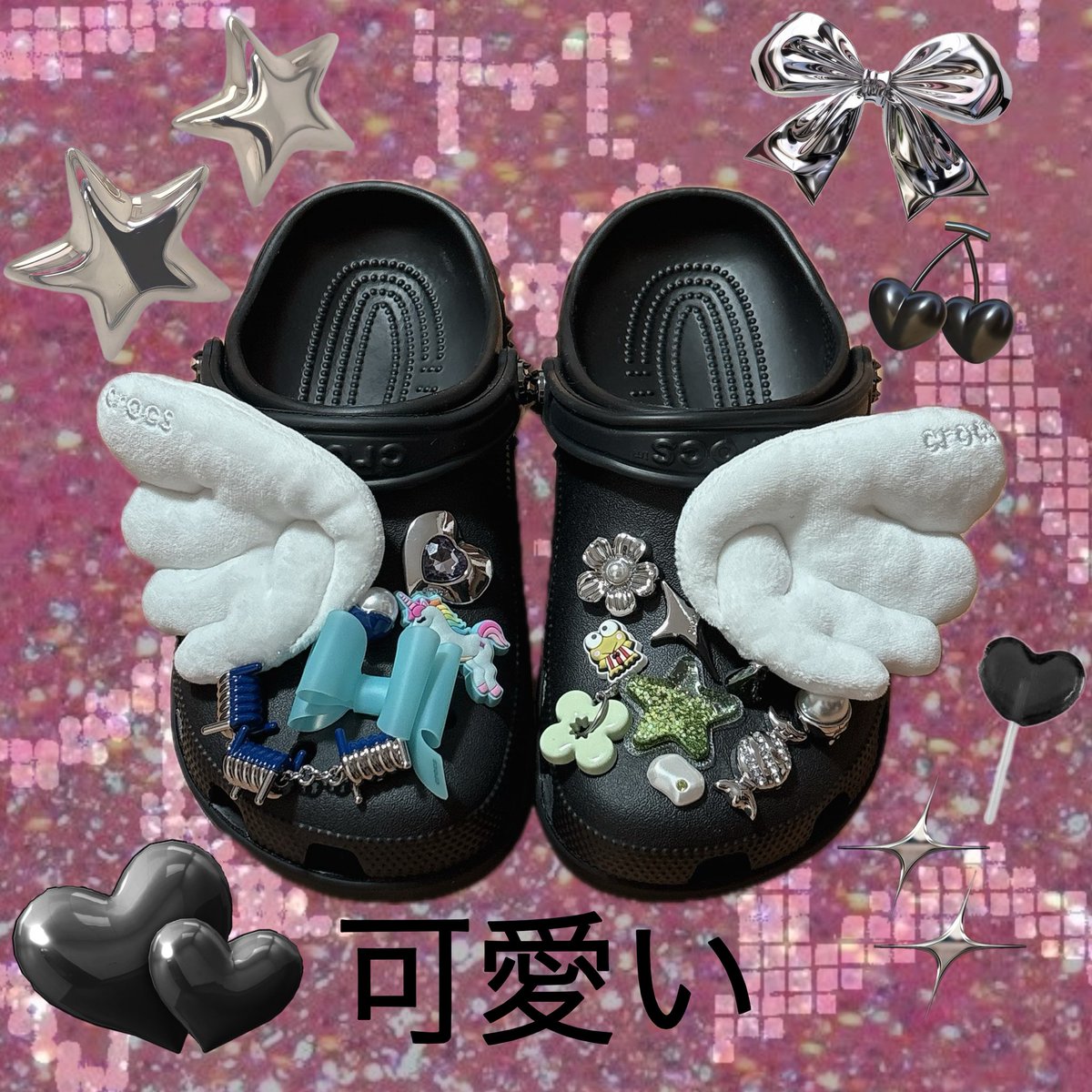 2足目のｸﾛｯｸｽちゃんかわいすぎる〜🥳🎶飛べそう🩶໒꒱ིྀ༝⁺ ⋆˚