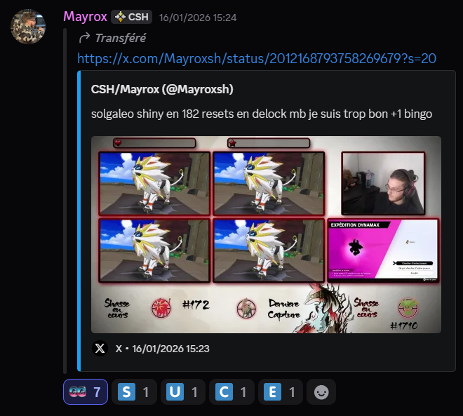 Communauté Shiny Hunting tweet media