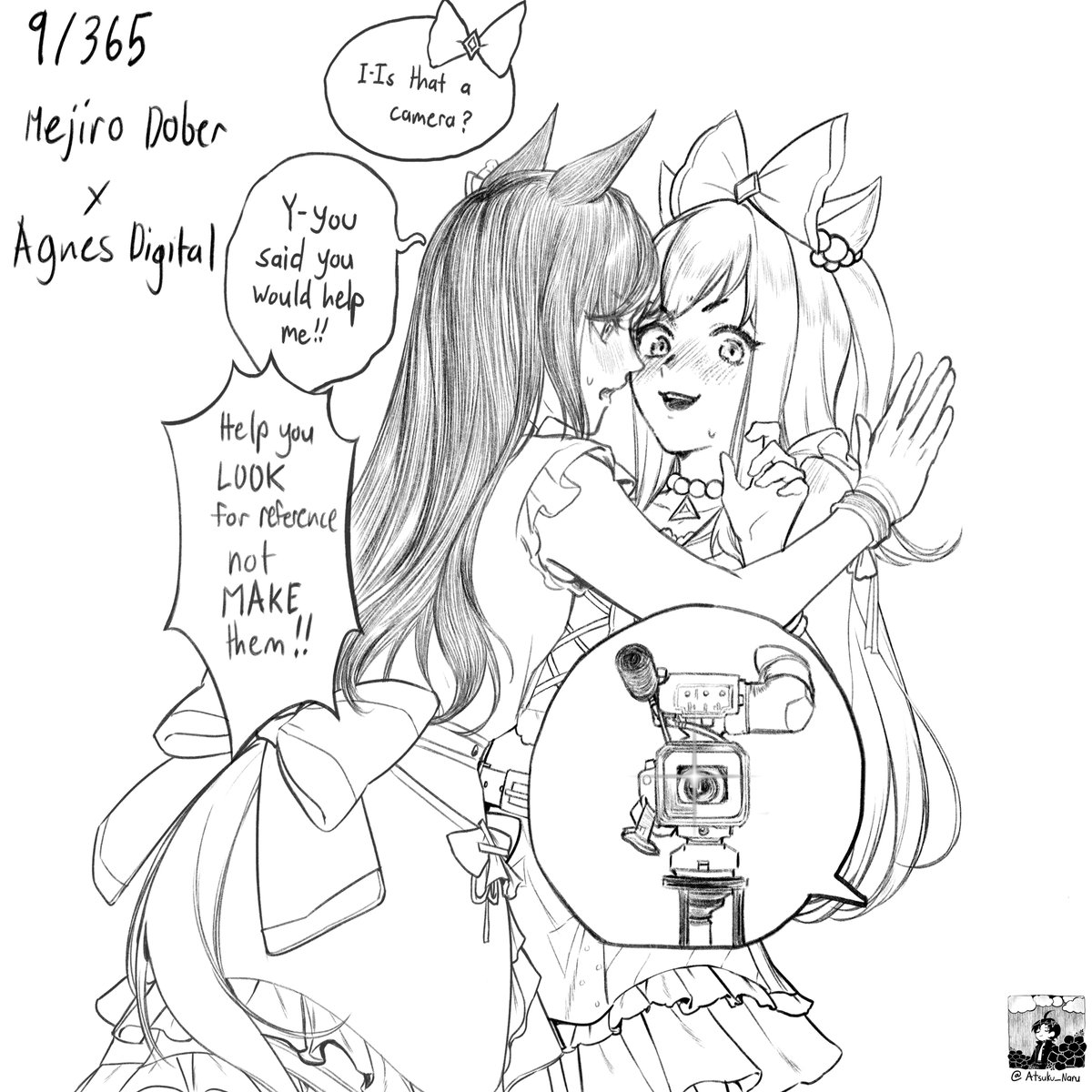 365 days of yuri, day 9 
Mejiro Dober x Agnes Digital
#umamusume #umamusumeprettyderby