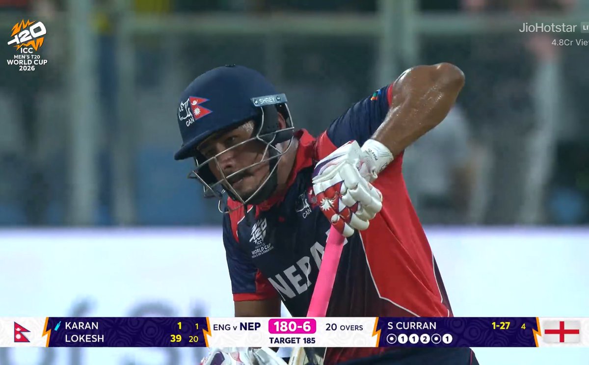 HEARTBREAK FOR NEPAL…!!! 💔

- Nepal was so close yet so far to make history in T20 World Cup. Though Nepal fell short, but they earned respect through their fearless cricket and fighting spirit. ❤️🫡
#Nepal #T20WorldCup2026 #ENGvNEP