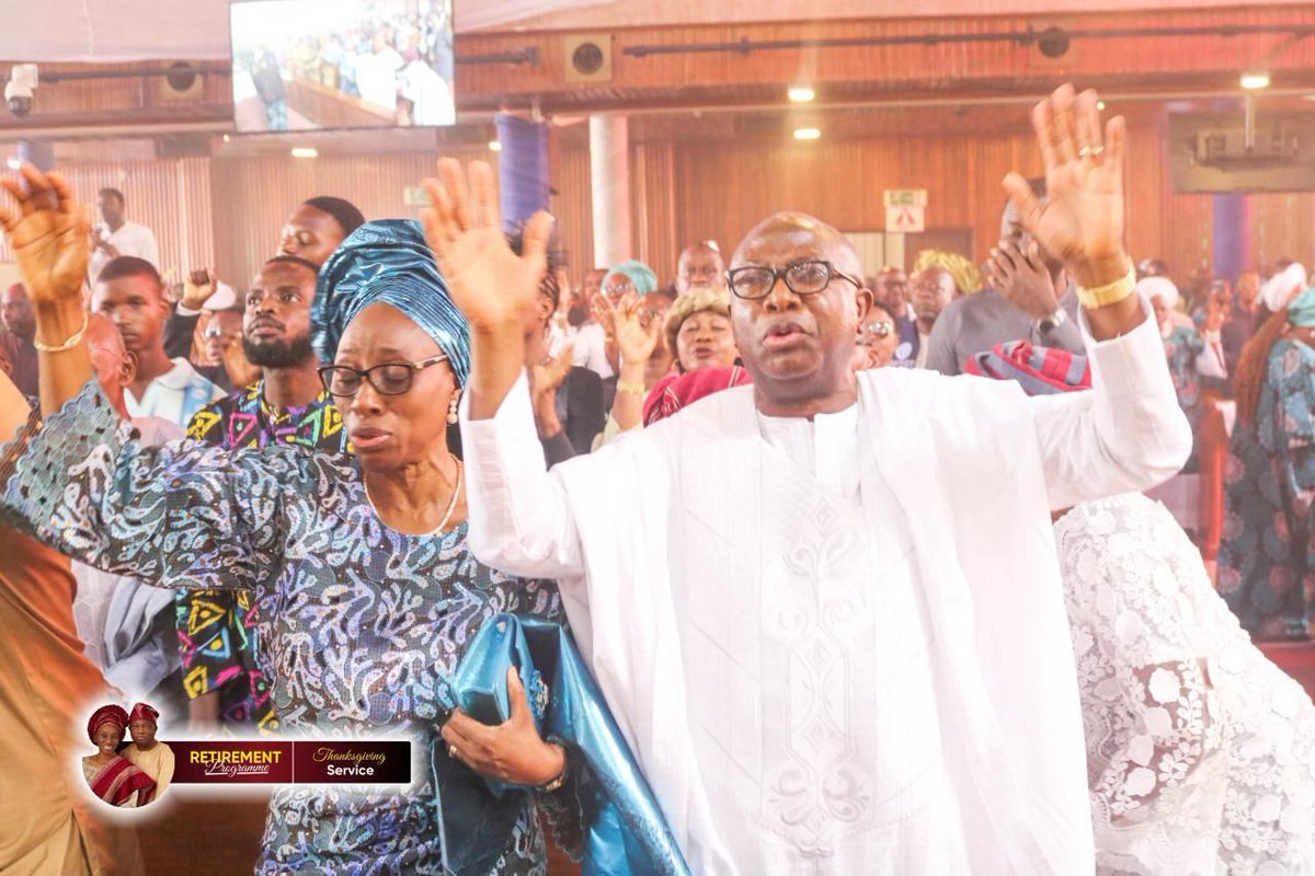 GnbcLagos's tweet photo. A glorious Thanksgiving session at GNBC as we celebrate Rev. Kayode Ilupeju’s retirement. God has been faithful to us through his leadership, and our dance was our "Thank You" to the Almighty!
#Worshipservice #retirementservice #Thanksgiving #day3highlights #38yearsofservice https://t.co/3pO3W58utw