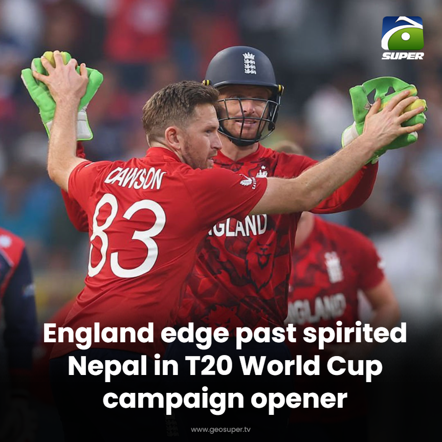 geosupertv's tweet image. England survive Nepal’s thrilling chase 🙌🏏

Read More: geosuper.tv/latest/53188-b…

#ENGvNEP #T20WorldCup2026