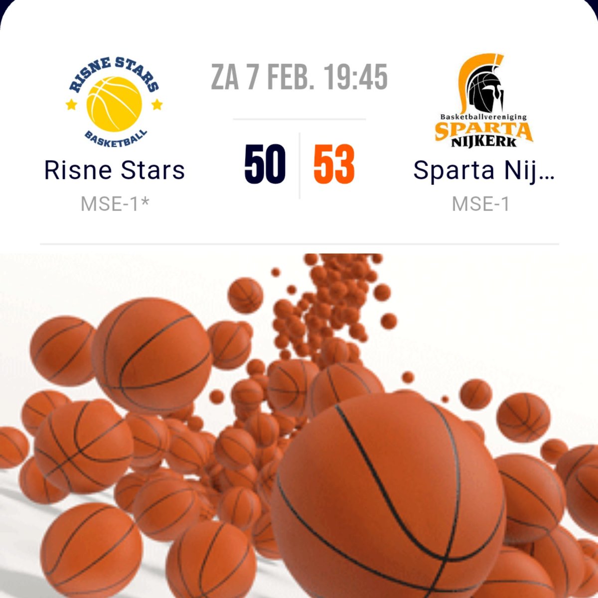 Alle 🏀uitslagen van de zaterdag gespeelde 🏀#RisneStars duels