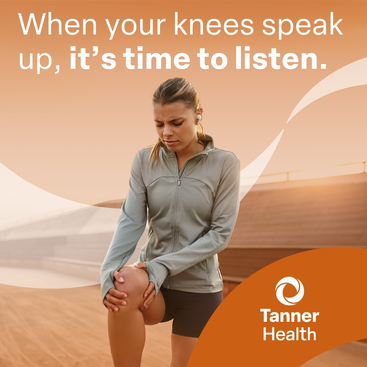 TannerHealth's tweet image. Knee pain slowing you down? Stiffness, swelling or trouble with stairs may be early signs your joints need attention.

Take our free joint health joint assessment: bit.ly/3LX9rkE 

#KneePain #HipPain #Orthopedics #TannerOrthopedics #TannerHealth