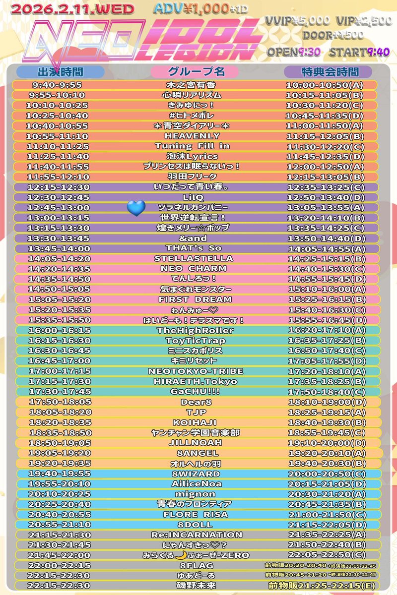 🩵ソラネル出勤情報🩵 1本目 【NEO IDOLEGION SPECIAL】 📍新宿DHNoA
