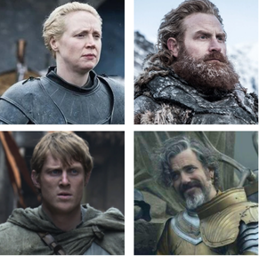 Personagens altos do universo de ASOIAF e seus crushs barbudos:
#AKOSK | #OCavaleiroDosSeteReinos