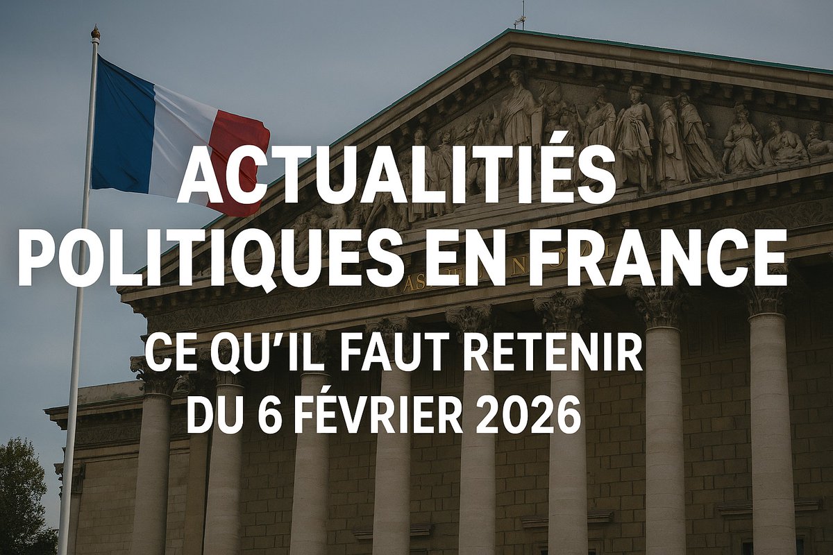 LeFreeCoin's tweet image. lefreecoin.fr/actualites-pol…
Actualités Politiques en France : Ce qu’il faut retenir du 6 février 2026
#lefreecoin #lefreecoinfr #PolitiqueFrance #Budget2026 #Municipales2026 #Lecornu #ActuFrance #Economie #DirectAN